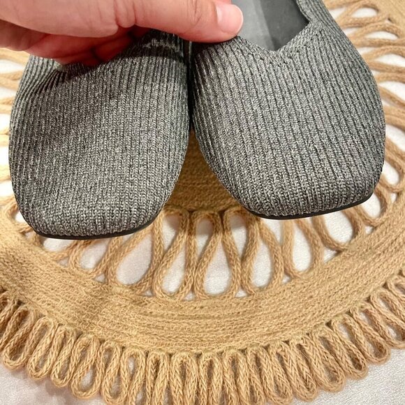 Vivaia Square-Toe V-Cut Flats Margot 2.0 Rich Grey Size EU 41.5 - Picture 6 of 11